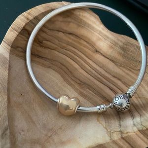 Authentic PANDORA GLITTERING HEART CHARM #791886EN113 Pandora TAGS